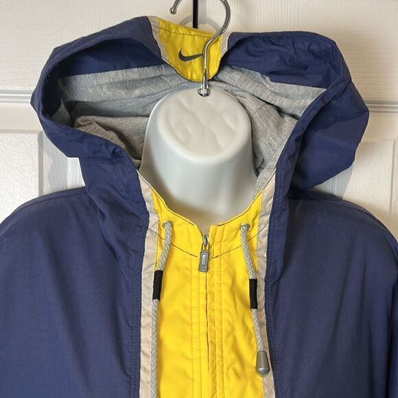 Vintage Unisex Nike Blue/Yellow Pullover 1/4 Zip Windbreaker Size L - Picture 2 of 16